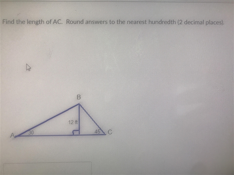 Find the Length of AC. Round answers to the nearest hundredth (2 decimal places)-example-1