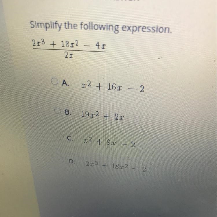 Simplify the following expression-example-1