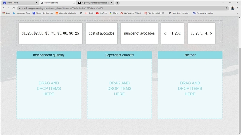 A grocery store sells avocados for $1.25 each. The graph shows the cost for different-example-1