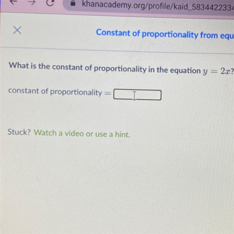 Need this ASAP What is the constant of proportionality in the equationy=2x-example-1