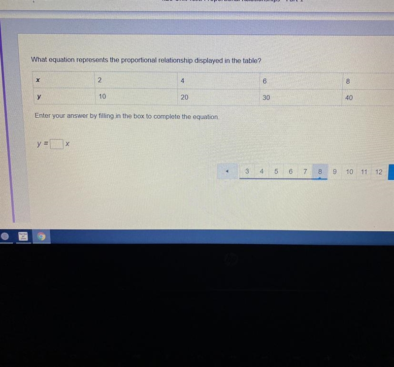 What equation represents the proportional relationship displayed in the table ?-example-1