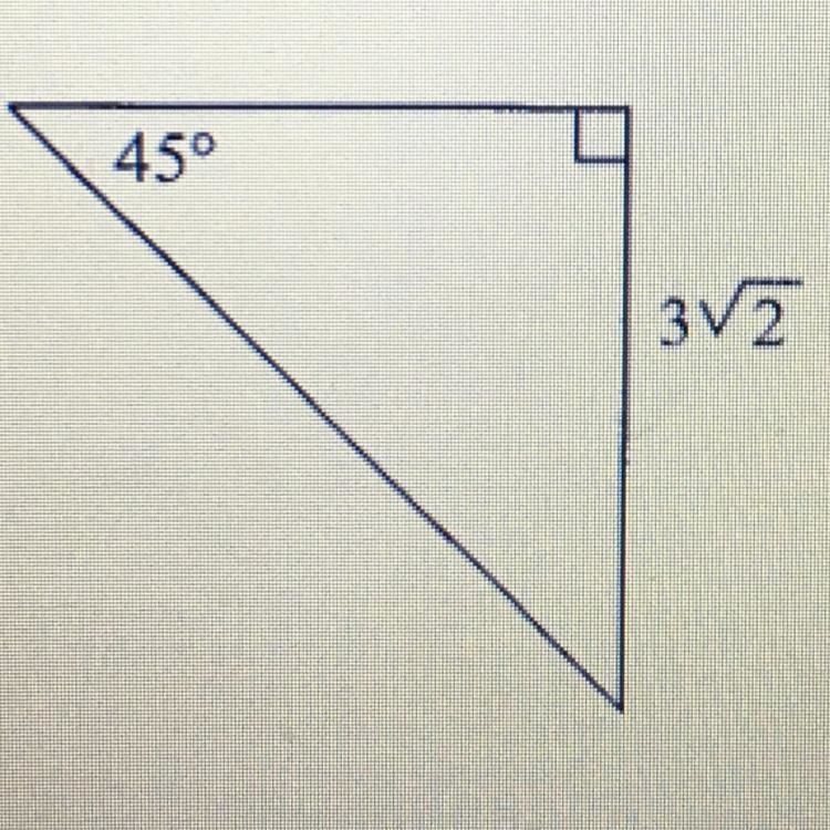 Find the length of the hypotenuse. a. 12 b. 6 c. 5 d. 18-example-1