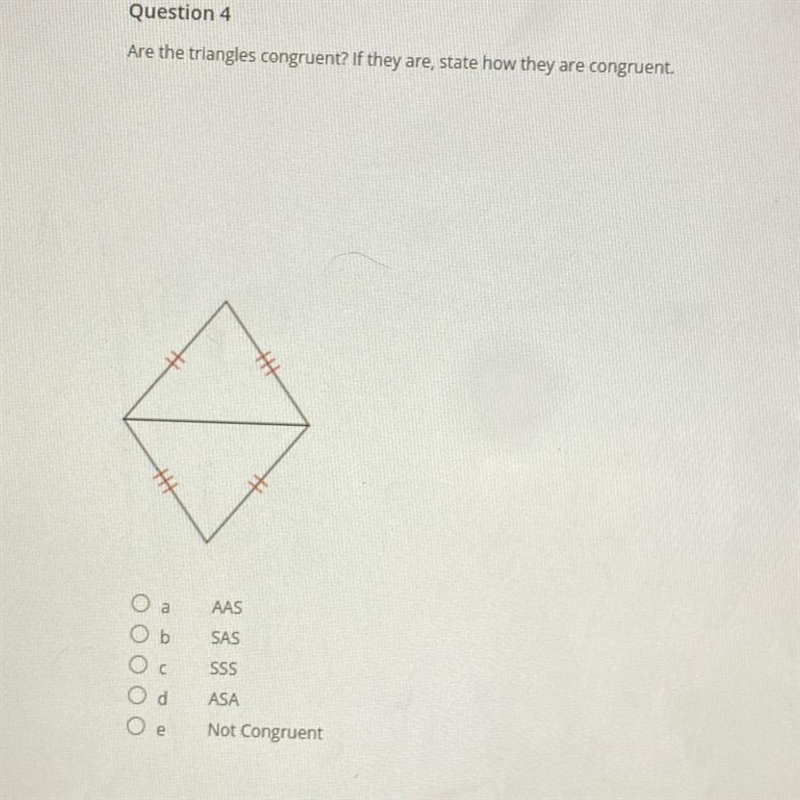 Are the triangles congruent. if they are state how they are congruent.-example-1