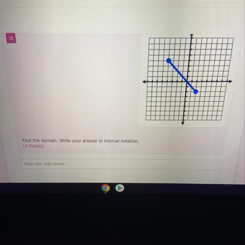 Find the domain. Write your answer in interval notation.-example-1