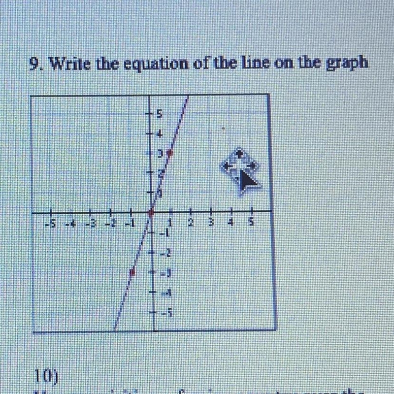 Please help Write the equation of the line on the graph-example-1