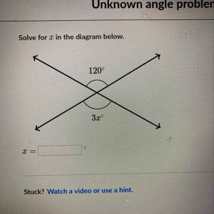 Solve for 2 in the diagram below. 120° 32° T=-example-1