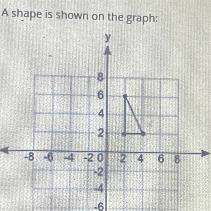 A shape is shown on the graph Which of the following is a reflection of a shape?(50 points-example-1