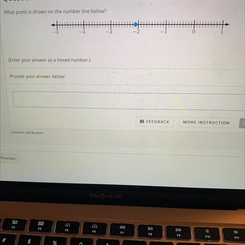 What point is shown on the number line below?-example-1