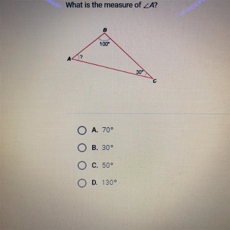 What is the measure of A?-example-1