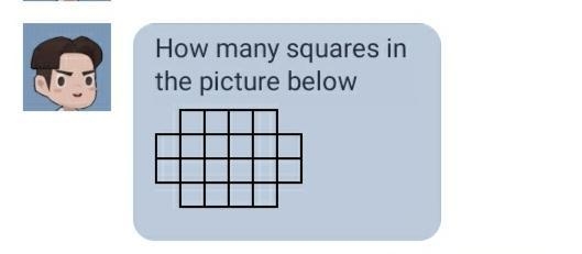 How many squares in the picture? Answer: Not 28, 26, or 20, apparently...-example-1