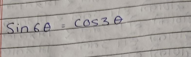 Find the value of θ from the following equation.(θ≤90°)​-example-1