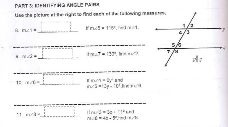 If m<3=3x +11 and m<8=4x-5, find m<8-example-1