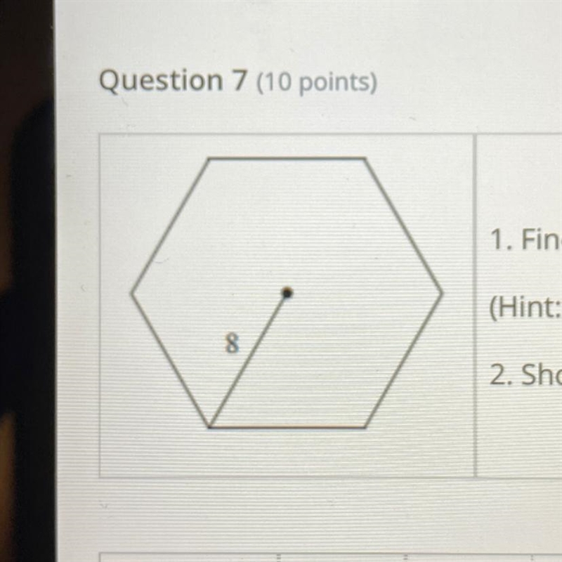 1. Find the area of the polygon, explain your process.-example-1