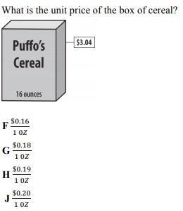 What is the unit price of the cereal box?-example-1