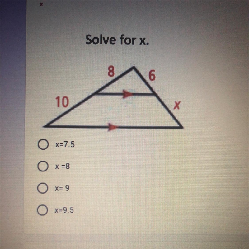 Solve for x Please help!-example-1