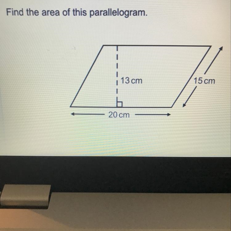 Find the area of this parallelogram in (cm2).-example-1