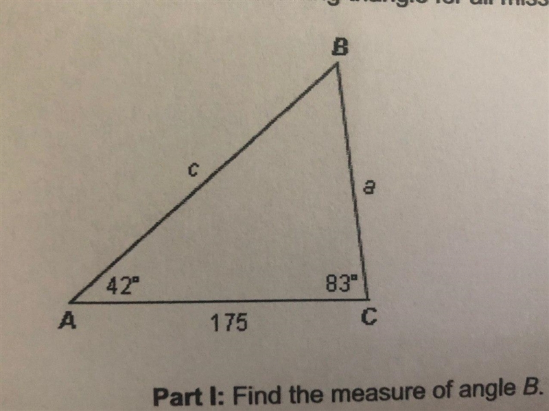 URGENT!! Solve the triangle for all missing sides and angles. Part 2: Use the law-example-2