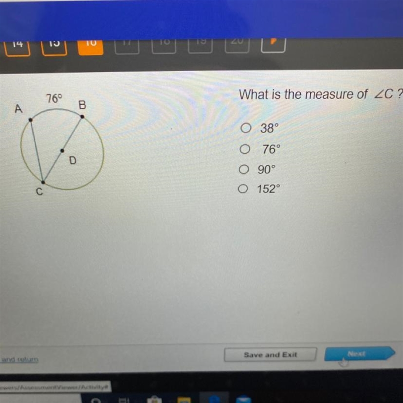 ^^^ what is the measure of angle C-example-1