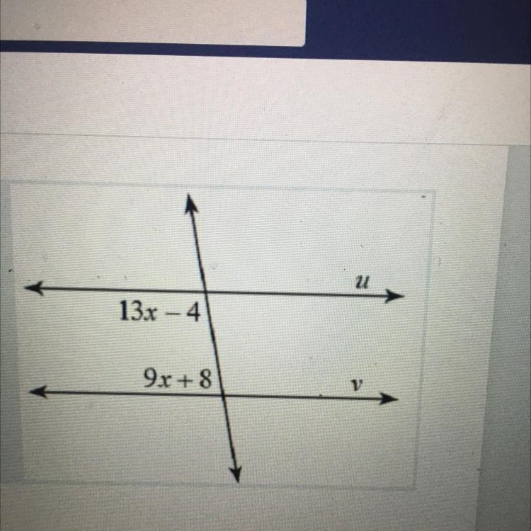 Find the value of x that makes u and v parallel-example-1