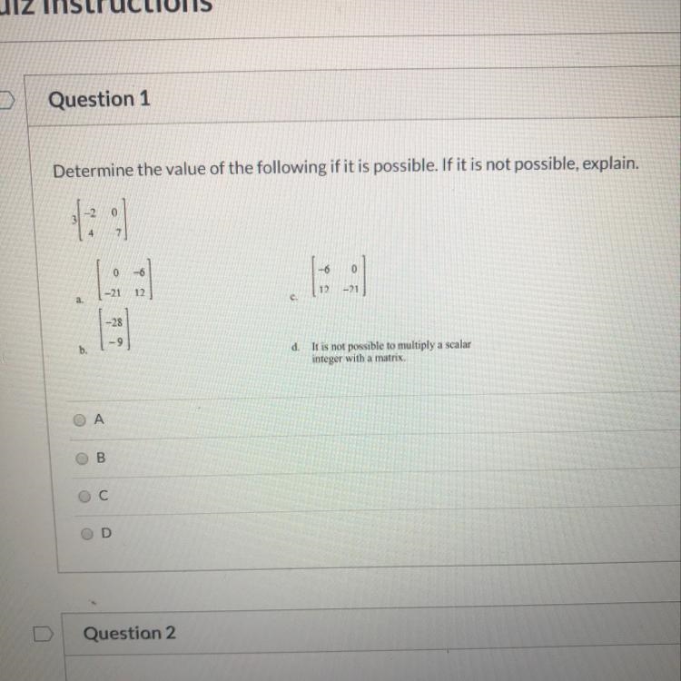 Determine the value of the following if it is possible. If it is not possible, explain-example-1