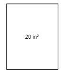 Lin has a drawing with an area of 20 in² If she increases all the sides by a scale-example-1