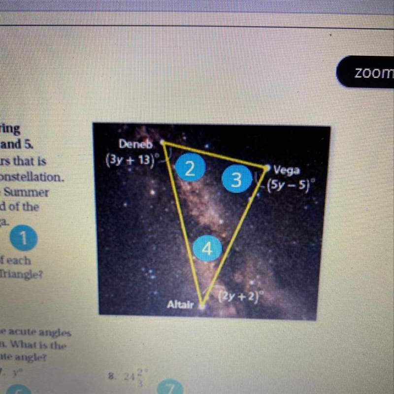 What is the measure of each angle in the Summer Triangle-example-1