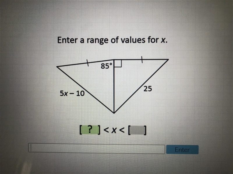 Enter the range of values for x-example-1