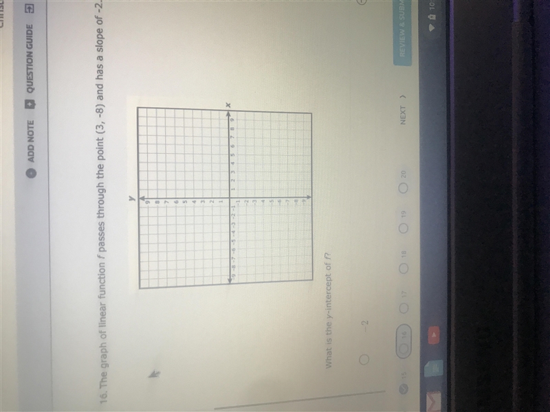 The graph a linear function if passes through the point (3, -8) and has a slope of-example-1