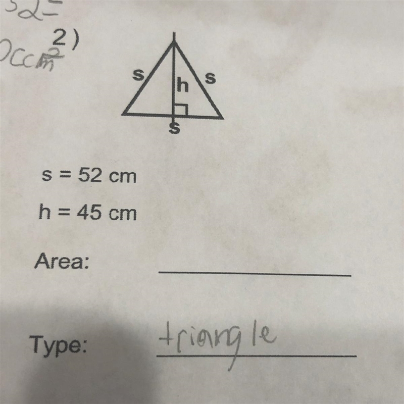 Find the area of the triangle SHOW WORK-example-1