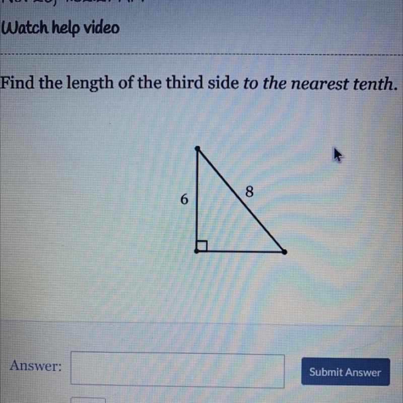 Find the length of the third side to the nearest tenth-example-1