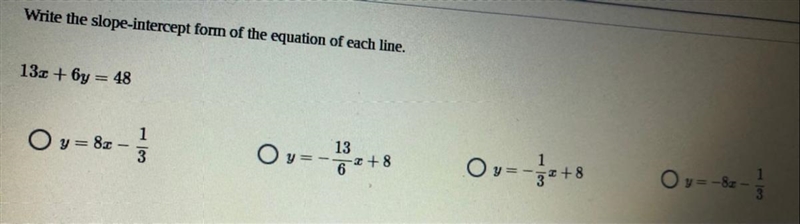 Write the slope intercept form of the equation of each line plz-example-1