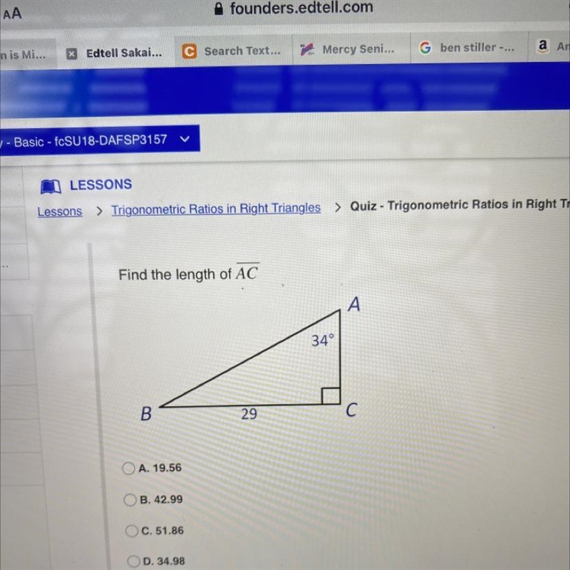 Find the length of AC-example-1