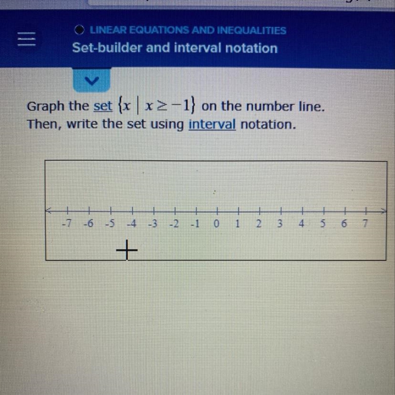 Graph the set on the number line￼.-example-1