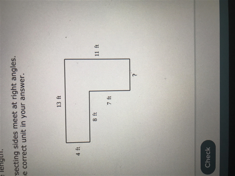 Find the missing side length.-example-1