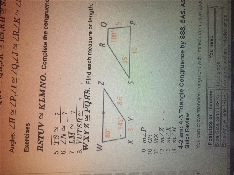 PLEASE HELP!! I need help on problems #5, #6, #9, #10 Picture attached Thank you!-example-1