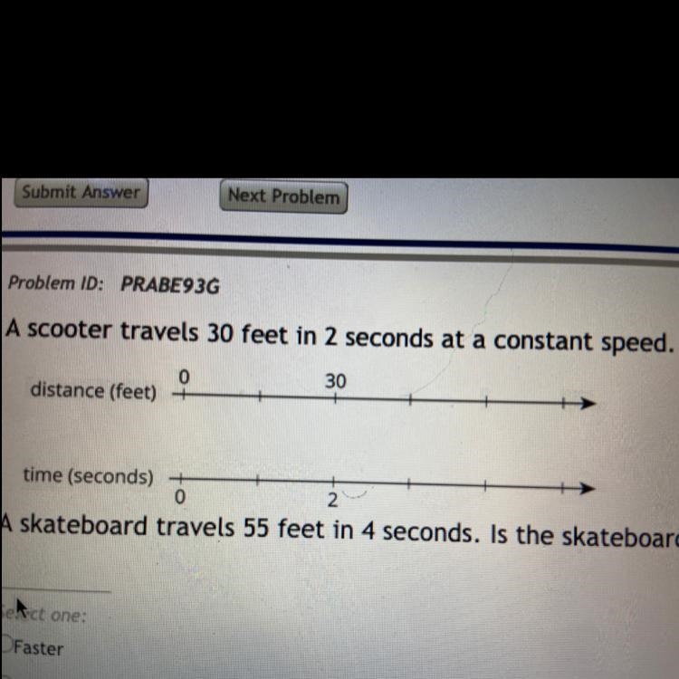 A scooter travels 30 feet in 2 seconds at a constant speed.-example-1