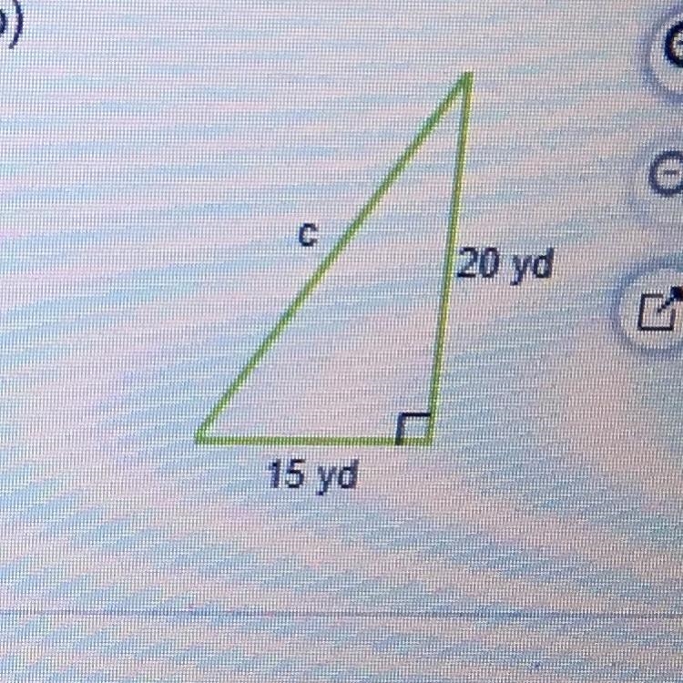 (a) Use the Pythagorean theorem to determine the length of the unknown side of the-example-1