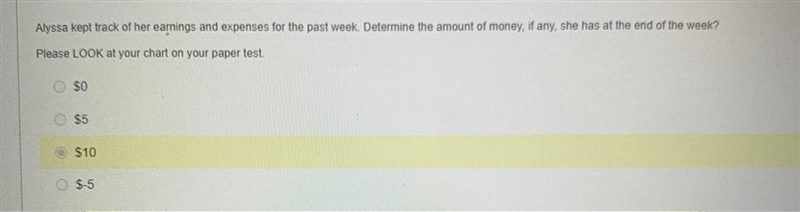 Alyssa kept track of her earnings and expenses for the past week. Determine the amount-example-1