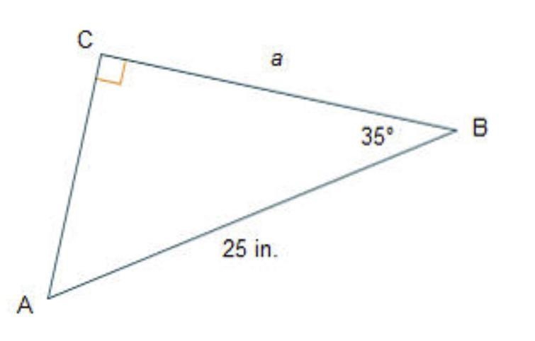 25 pts Must hv explanation The equation cos (35 degree) equals StartFraction a Over-example-1