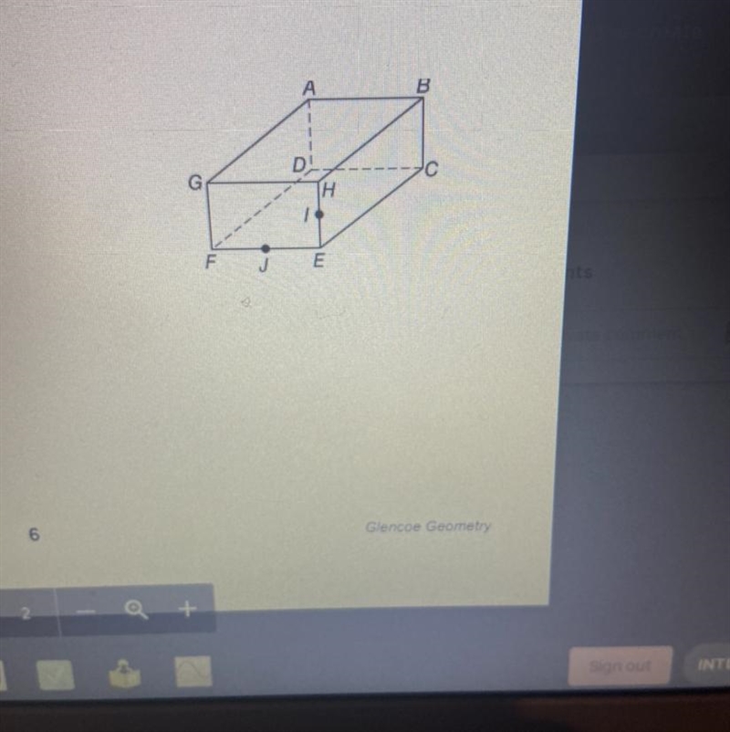 6. Do planes GFE and HBC intersect? Explain.-example-1