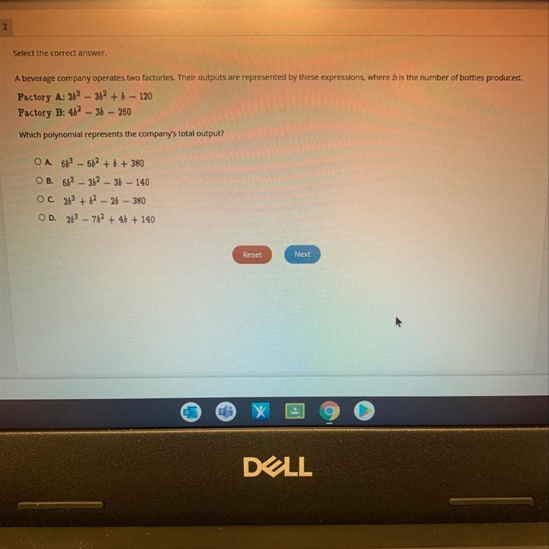 Which polynomial represents the company’s total output?-example-1