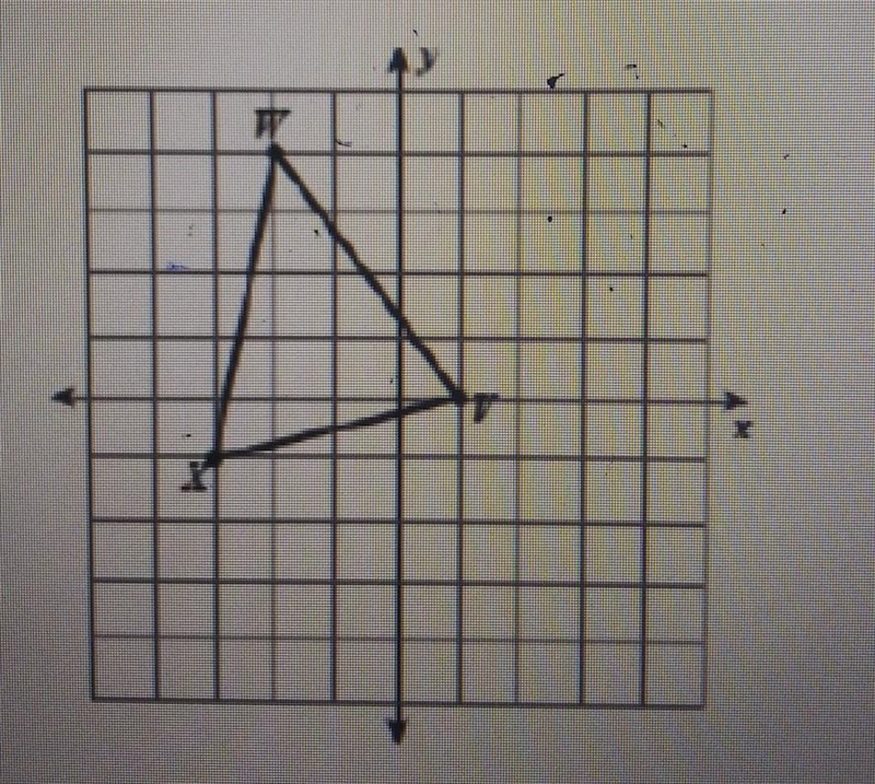 find the coordinate of W' after a 90° rotation of the triangle about the origin and-example-1