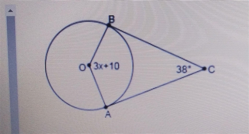 ∠ACB is a circumscribed angle. Solve for x. 1) 46 2) 42 3) 48 4) 44-example-1