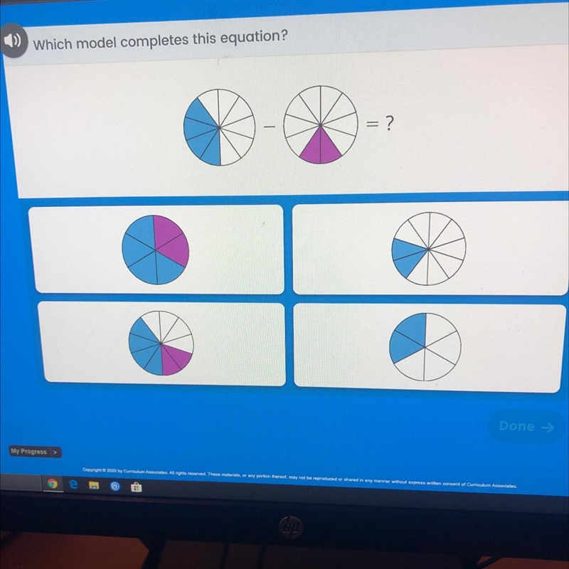 Which model completes this equation? = ?-example-1