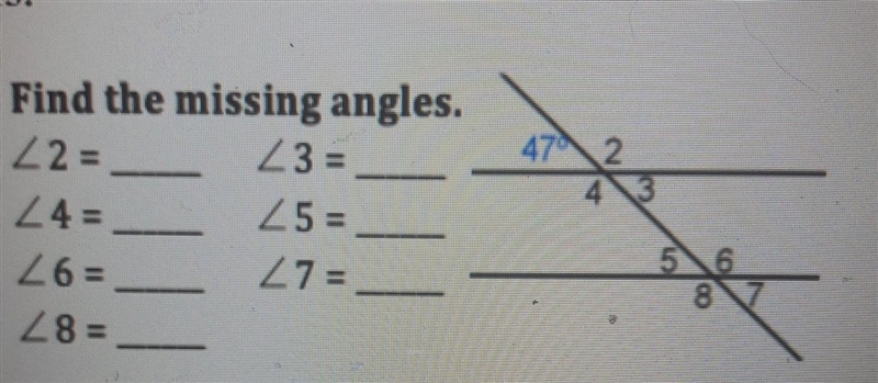 (50 points!) Find the missing angles​-example-1