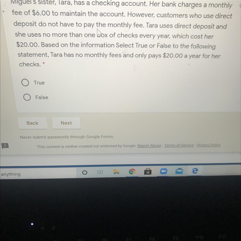 Miguel's sister, Tara, has a checking account. Her bank charges a monthly 9 points-example-1