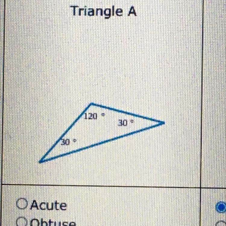 are the triangles below acute obtuse or right? ( there’s more but it won’t let me-example-1