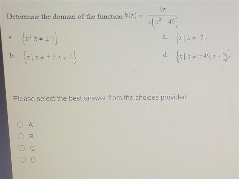 Determine the domain of the function ​-example-1