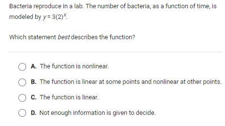 Bacteria is produced in a lab. the number of bacteria, as a function of time, is modeled-example-1