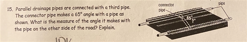 Parallel drainage pipes are connected with a third pipe. The connector pipe makes-example-1